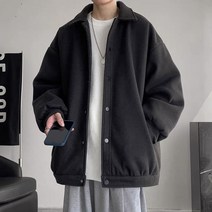 위위브렌 남성용 모직 루즈핏 싱글버튼 자켓