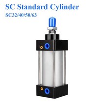 연마 기계 소형 히팅 건 물분사기 고압 세척기 노즐 표준 공기 공압 실린더 보어 복동 스, Stroke 100mm+SC40 (Bore 40mm)