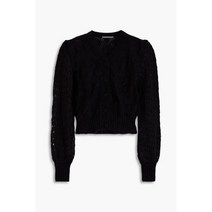 ALBERTA FERRETTI 알베르타 페레티 Open-knit mohair-blend cardigan - Black 227317