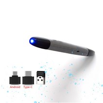 무선 레이저 게이밍 마우스 2.4g pc 노트북, 블루 라이트 그레이