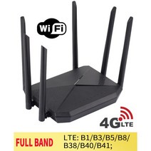 QOS VPN WPS 기능 300Mbps 네트워킹 CPE LTE 무선 모뎀 USB SIM 카드 라우터 4G 와이파이 핫스팟 컴퓨터 사무실 가정용 B618, Asian Version_미국 플러그