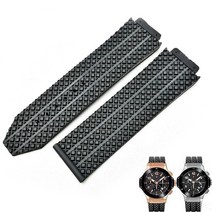 Hublot 위블로 시계 호환 빅뱅 17x25mm 아웃도어 스포츠 방수 밴드 우레탄 실리콘 루버 시계줄 러버 스트랩