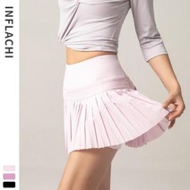테니스연습기 테니스볼머신 테니스용품 여성 스포츠 테니스 스커트 골프 피트니스 반바지 하이 웨이스트 운동 달리, Light Pink+XS