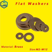 엔진고압세척기 고압분사기Copper flat washer Solid Brass Plain Gasket Pad High Quality Meson Sheet M, 29 M6x12x0.5  (50pcs)
