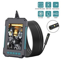 후방카메라 P40 용 내시경 카메라 1080P 43 IPS 8mm 이중 자동차 엔진 하수도 검사용 8LED 렌즈포함, 03. 10m_8mm Dual Lens