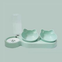 고양이 강아지 자율배식 자동급식기 애완 동물 고양이 그릇 자동 공급기 물 디스펜서 개 먹이 마시는 스탠, 14 3