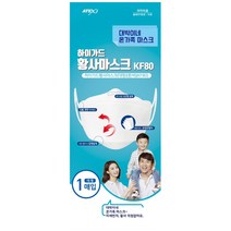 하이가드 황사마스크 KF80(대형/화이트)10매, 1개입, 10개, 흰색