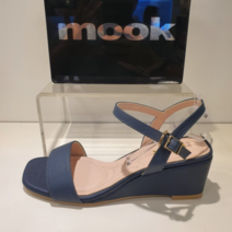 무크 무크 NC02 여성 여자 6Cm 편한 통굽 웨지 가죽 샌들 3 (5708225)