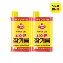 오뚜기 고소한 참기름 캔, 350ml, 2개