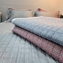 신나라-닷컴_트렌디 세미패드(Q S) 침대스프레드 퀼팅 침실 이불 마이크로 침대용_ tlsskfk, 블루