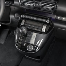 유투카 캐스퍼 기어패널 커버 레드 핑크 카본 몰딩 튜닝 용품, 유광카본 2P