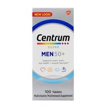 Centrum 센트룸 실버 50대 이상 남성 맨 종합 멀티비타민 100 타블렛, 1개, 100정