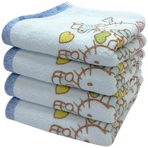 영신타올 헬로키티 하트나염 세면타올 80g 면사, 4개입, 블루
