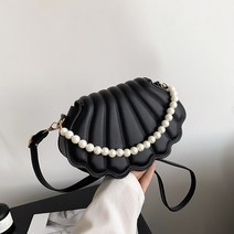 묘먀미 왕진주 체인 조개모양 미니 키치백 Z0185