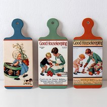 프로방스풍 빈티지 일러스트 도자기 냄비받침 3color 냄비받침대 팟홀더 주전자 뚝배기 받침 거치대, 레드