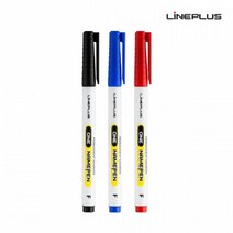 라인플러스 네임펜 원 네임펜 1.0mm 매직 중간글씨 마카 원네임펜 라인플러스 유성매직 지워지지않는 네임, 적색