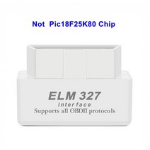 자동차 스캐너 진단 ELM327 V1.5 더블 PCB PIC18F25K80 OBD2 스캐너 Blutooth 안드로이드 ELM 327 V 15 자, 03 no PIC18F25K80 white