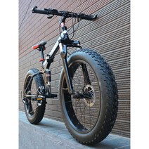 광폭타이어자전거 20인치 오프로드 충격흡수 자토바이, 7단 화이트 20인치