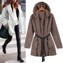 (클리어런스)추운날 따뜻하게 감싸줄 인조양털 후드코트