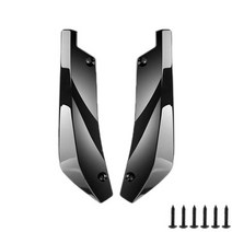 바디킷 2 pcs 탄소 섬유 또는 검은 색 범용 자동차 후면 범퍼 립 디퓨저 스플리터, 검은색