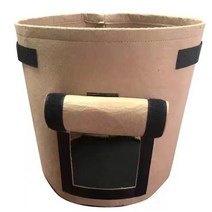 정원 펜스 감자 성장 가방 부직포 냄비 양파 식물 두꺼운 당근 타로 땅콩 홈, [02] 7 gallon, [01] 1 PC Brown