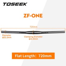 자전거 부품 용품 전기자전거Toseek zf-one mtb 탄소 핸들 바 핸들 바 31.8580-720740760mm 산악 액세서리용 매트 블랙 핸들, 협력사, 폴드-720mm