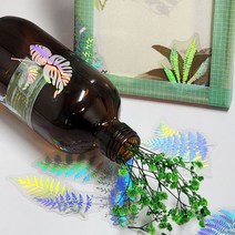 반투명 스티커 잎사귀 홀로그램 PET, 상세페이지 참조, 상세페이지 참조