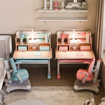 다기능 학습 책상세트 좌식책상 높이조절 주니어 전면, 우주비행사 책상+고탄성 스펀지 쿠션 의자+조명