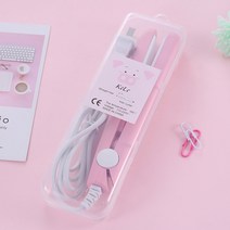 스트레이트기 캐릭터 미니 스트레이트핀 롤업 투웨이 롤업 스틱 오토매틱 스트레이트핀, 핑크 플랫 [플로팅 패널], 하나