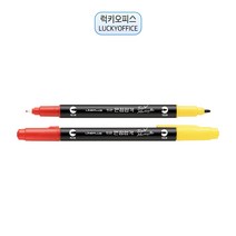 럭키오피스_라인플러스 만점합격(양면 컴퓨터용 싸인펜), 양면 컴퓨터용 싸인펜 12개 1갑