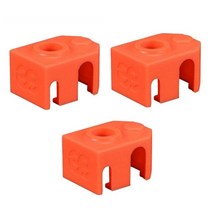 실리콘 양말 페이투스 드래곤 핫 엔드 보우덴 압출기 히터 블록 노즐 3D 프린터 3 피스, [01] 주황색