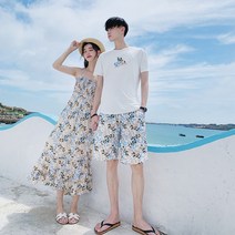 커플셔츠 기본핏 여행 허리문 웨딩커플룩 휴양지 커플옷 제주도 남녀커플룩 커플룩 20대커플룩