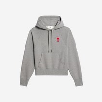 아미 스몰 하트 로고 후드 그레이 AMI de Coeur 후드 Grey