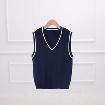 크리스탈하우스 주니어 데일리 브이넥 니트 조끼 CS001