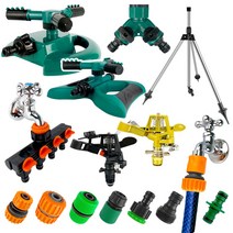 고급형 회전 스프링쿨러 스프링클러 헤드 물분사기 농사 농업용 농사용 텃밭 정원 잔디 원예용 호스 관수시설, 01_원형 스프링클러(GP01), 1개