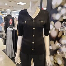 [블루페페] NC08 V넥 골지 니트티 (P212KSK707)