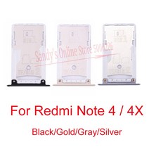 새로운 Xiaomi Mi Redmi Note 4 4X SIM 카드 트레이 홀더 Note4 예비 부품 용 마이크로 SD 슬롯, [04] For Note 4 Gray