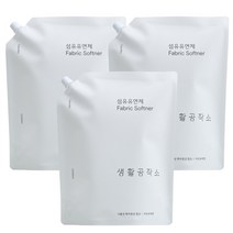 생활공작소 고농축 섬유유연제 퍼퓸 차밍부케향 리필, 3개, 2L