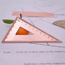 스크라이빙 눈금자 점선자 15cm 18cm 20cm 황동 스트레이트 금속 페인팅 도구 찬사 기하학 금속 드로잉 키트 책갈피 편지지, 레드 트라이 룰러