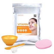 린제이 비타민 모델링팩 에스테틱샵 사용 1kg +팩도구 3종세트+핑크해면, 단품, 단품