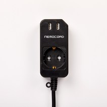 네모코드 USB 1구 코드연장 블랙