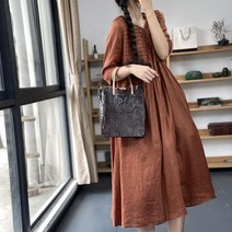 여성 린넨 원피스 브이넥 a라인 여자 봄 여름 가을 5부 롱원피스 linen dress women JX0217