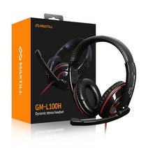 맥스틸 GM-L100H 다이나믹 스테레오 헤드셋/블랙, 상세내용표시