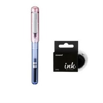 모나미 라인 만년필 EF ROSEBAY + 잉크 카트리지 BLACK 5p, 혼합색상, 1세트