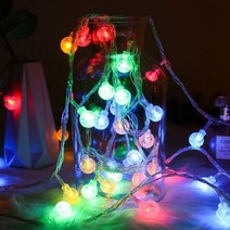 작은 전구 문자열 조명 그물 빨간 조명 분위기 조명 실내 야시장 노점 전용 led 조명 야외 깜박이 불빛과 함께 조명 led 옥외 테라스 크리스마스 연말, 컬러 수정 구슬, 원격 제어 플러그인 모델 150미