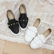 프리센스 110 여성 키높이 진주 통굽 슬립온 4cm