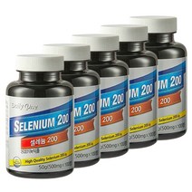 셀렌 200 고함량 셀레늄 무기 SELENIUM 아셀렌산나트륨 항산화 영양제 대용량 단일성분 미국 직수입, 셀렌200 5개