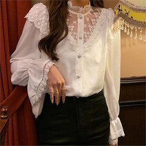 오노마 오노마 ONM 화이트 레이스 포인트 블라우스 가을 데이트 소개팅룩 (8649079)