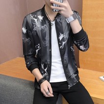 오토바이 라이딩 자켓 봄 여름 스트리트웨어 레터링 프린트 오토바이 자켓 남성용 빈티지 코튼 커플 봄 야, 30 30