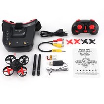 드론 RTF 마이크로 FPV RC 레이싱 Quadcopter 장난감 w/ 5.8G S2 800TVL 40CH 카메라/3 인치 FB-009 고글 VR 헤드셋 헬리콥터, Black, 벨기에